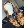 Honey Blonde Full Lace Human Hair Wigs Colored HD Frontal Wig Ombre Highlight 150% 360 Front Brasilian Preplucked Diva1
