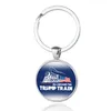 Trump 2020 Keychain Tempo Gem Flag Chaveiro Metal Reelect Trump Pingente Chave Chave Presente Titular Jóias