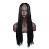 Heat Resistant Fiber Hair Synthetic Lace Wig with Baby Hair Mermaid Black Color Silk Straight Synthetic Lace Front Wigs for Black Women