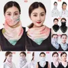 Frauen-Schal-Gesichtsmaske 38 Stile Seiden-Chiffon-Taschentuch im Freien winddichtes halbes Gesicht staubdichte Sonnenschutzmasken LJJO7663