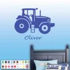 Art wall sticker Tractor Custom Name Removeable Wall decal Bedroom wall Decor for kids Art Poster1862890
