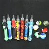 Rookstig Hand Siliconen Spoon Pipe Hookah Bongs 10 Colors Silicon Oil Dab Rigs met Quartz -tips