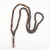 New Design Black 6mm BLava Stones Wood Bead Men039s Hematite Buddha Bead Necklace9086493