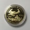 10 peças dom não magnético 20112 moedas estátua beleza águia crachá banhado a ouro 36219867