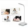 LED Desk Lamp Touch USB 3 Nivå Dimbar LED Bordslampa Studie Läslampa För Sovrum Natt Ljus Bokljus