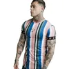 Мода Trend Man Brand T-рубашки Sik Silk Одежда Хип-хоп Футболка Дизайнер Повседневная Tees Топы круглые Шея Футболка Мужская M-2XL