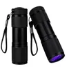 9 LED Gadget Aluminium Mini Portable UV Ultra Violet Blacklight LEDFlashlight Torch Light outdoor AluminiumAlloy lampe de poche lampe torche