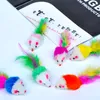 Brinquedos macios do gato do rato do fleece brinquedos coloridos que jogam brinquedos para gatinho dos gatos