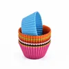 Stampo in silicone Muffin Cupcake Forme in silicone 7cm Stampo per cupcake Resistente al calore Decorazione torta Stampi Strumenti Teglia LX1899