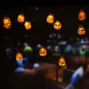 Halloween Pumpkin Solar String Lights IP65 Waterproof 20 LED Solar Powered Decorative Lights for Party 8 Light Modes