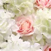 Künstliche Blumenwand 62 * 42 cm Rose Hortensie Blume Hintergrund Hochzeit Blumen Home Party Hochzeit Dekoration Zubehör C18112601
