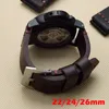 Braun Schwarz 22mm 24mm 26mm Vintage Dickes Echtlederarmband Ersetzen PAM PAM111 Big Watch Wristband272y