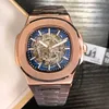 【 code: OCTEU06 】2021 U1 Mens d'usine Montres mécaniques automatiques Sangle d'argent Bleu Gold Montre Inox Sans montre Montre de Luxe Montres