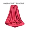 90x90cm Muslim Hijab Kvinnor Silky Satin Plain Solid Square Shawl Scarf Twill Islamic Head Wrap Multi-Function Headscarf 7 Färger