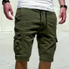 Homens Shorts Casual Jogger Shorts Pokects Sólida Elastic Sports Cargo Militar Combate Workout Ginásio Verão Mens Calças M-2XL