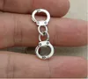 100 unids/lote conectores de esposas chapados en plata antigua para hacer joyas accesorios DIY hechos a mano 31x11mm