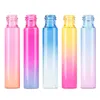 AIHOGARD 100 st 10 ml Gradient Färg Rostfritt stål Rollerboll Glasflaska Portable Travel Container Refillerbar Tom Bottle2325313