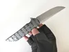 Begränsad anpassningsversion Kwaiback Folding Knife S35VN Blade Burnt Texture Titanium Handtag Knivar Utomhuscamping Jaktficka EDC-verktyg Taktiska knivar