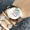 Reloj de pulsera de cuarzo de marca para mujer y niña con esfera de estilo colorido, relojes con banda de metal y acero GS 15209Z