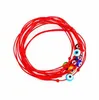 100 st/lot Lucky Turkish Evil Eye Män Armband Tunt Röd Rep Tråd Sträng Fläta Dam Chakra Armband För Par Älskar Smycken