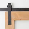 5-8FT Interni Rustico Nero antico in legno nero scorrevole hardware per porte da fienile Kit di rulli per cingoli americani