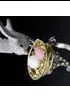 أزياء المرأة خاتم سبائك البيضاوي الأحجار الكريمة العقيق كريستال الماس الطيور البيض الدائري الذكرى هدية عيد الحجم 5-10