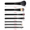 Faça 7pcs cabelo macio cabra-se Brushes Set Pó Foundation Blush face Kabuki Escova Sombra lábio sobrancelha cosméticos escova cabo de madeira Tools