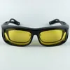 Night Vision Driving Glasses Polarized Sunglasses Unisex Designer Yellow And Black Lenses Over Optical Frame