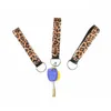 Impressão floral Chaveiro Mergulho material Moda de Nova Keychain longa faixa Leopard Lanyard Chaveiro girassol Neoprene Eco-friendly Pendant