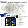 406PCS SET LETTRE ACTUELLE PROFESSIONNELLE Ensemble de cas de réparation Table outils outils de surveillance Kit d'outils de réparation d'horloge Lien de l'ouvre-broche Set 286U260E5819523