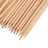 100pcs/set Nail Art Orange Wood Stick Cuticle Pusher Remover Manicure Care Tools