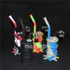 Hookahs New Color Bong Mini com Pregos de Quartzo Inquebrável Silicone Dab Efil Rig Concentrado Fumar Tubulação de Água Cachimbo de água para a erva seca de cera