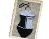 2019 Luxury Designer Swimwear Swimsuit Backless Black White Triangle Bikini One Piece Swimwear Women Vest Sexy Beach Swim Wear Bat9680710