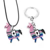 Game Sieraden Supply Lama Emaille Metalen Hanger Ketting Dog Tag Ketting Met Kralen Ketting Voor Mannen Vrouwen9977862