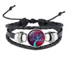 18mm Snap Buttons Tree of Life Charm Bracelet Bangles Leather Bracelet Punk Style Women Men Jewelry Gift B049