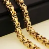 568mm personalizado qualquer comprimento tom de ouro colar de aço inoxidável bizantino meninos masculino corrente colar moda jóias2183383