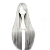 Regulowany Wybierz kolor i styl Multi-Color 80 CM Długie proste Cosplay Costume Damskie Party Pełna Peruka Wig Włosów Włosów