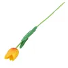 10 pcs tulip flor látex touch real para o casamento buquê decoração melhor qualidade flores (laranja tulipa)