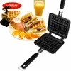 Chegada Waffle molde não-stick cookie waffles pães diy muffins molde para amor café da manhã bakeware uie318