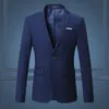 Alta Qualidade Gentleman Homens Magro Casual Terno Branco, o negócio de tamanho grande Brands Homens Casual Flow of Pure Color Blazers Homens CJ191128