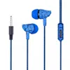 3.5mm Earphones Bass Headsets Stereo Sound Crack Shape In-Ear Headphones wired With Mic Volume Control for Andriod with Retail Box