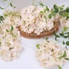 10pcslot luxuoso colorido colorido de seda hidrangea flores de cabeça decoração de casamento diy water wall wreatch acessórios6466213