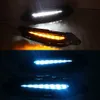 2Pcs For Honda HRV HR-V 2015 2016 2017 2018 Turn Yellow Signal Relay Waterproof ABS Car DRL 12V LED Daytime Running Light