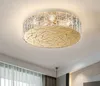 Lustre de plafond rond salon chambre lustres en verre éclairage or lampes de maison en acier inoxydable MYY