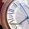 Najlepsza wersja 42mm W6920001 Real Tourbillon Automatyczne białe wybieranie Sapphire Mens Watch 18k Rose Gold Diamond Case Case Skórzane zegarki projektantów sportowych