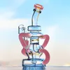 재활용기 DAB 장비 물 파이프 흡연 물 담뱃대 두꺼운 유리 봉 파이프 Shisha Bubbler 14mm 조인트