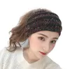 INS Große Mädchen Bunte Gestrickte Crochet Twist Stirnband Frauen Winter Ohr Wärmer Elastisches Haarband Breite Heather Beanie Kappe Haar Zubehör