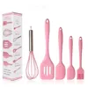 5pcs ustensiles de cuisine en silicone ustensiles de cuisine antiadhésifs ensembles d'outils de cuisine en silicone batteur à oeufs spatule brosse à huile outils de cuisine ustensiles ustensiles de cuisine