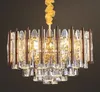 New Design Modern Luxury Round Crystal Chandelier Lighting Gold Creative Rectangle Chandeliers Lights Pendant Lamps MYY