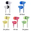 3.5mm Earphones Bass Headsets Stereo Sound Crack Shape In-Ear Headphones wired With Mic Volume Control for Andriod with Retail Box